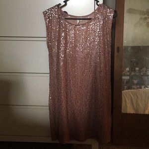 Blush pink sequin tunic/dress